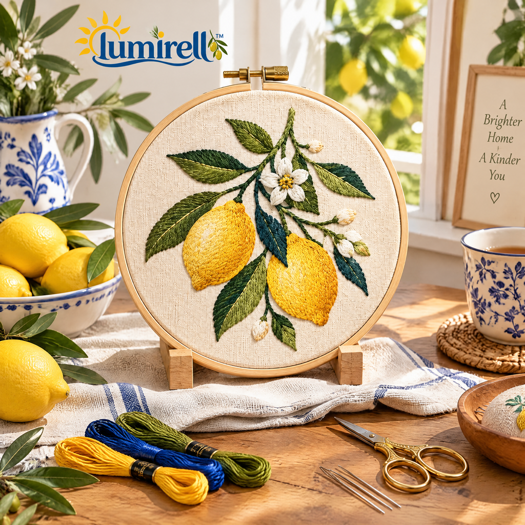 Lemon Blossom Embroidery Kit