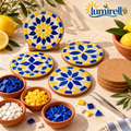 Blue & Yellow Mosaic Coaster Kit