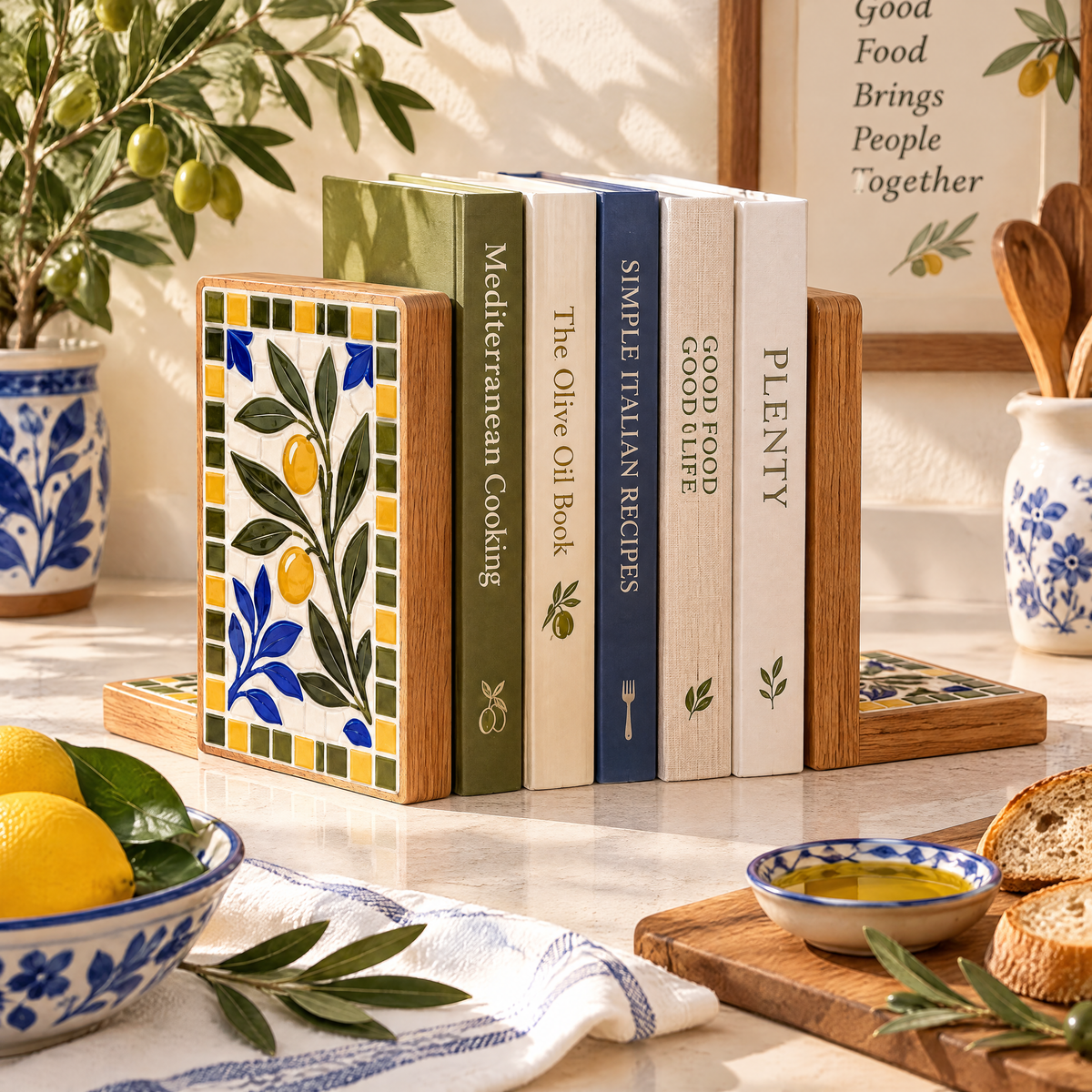 Olive Branch Mosaic Bookend Kit