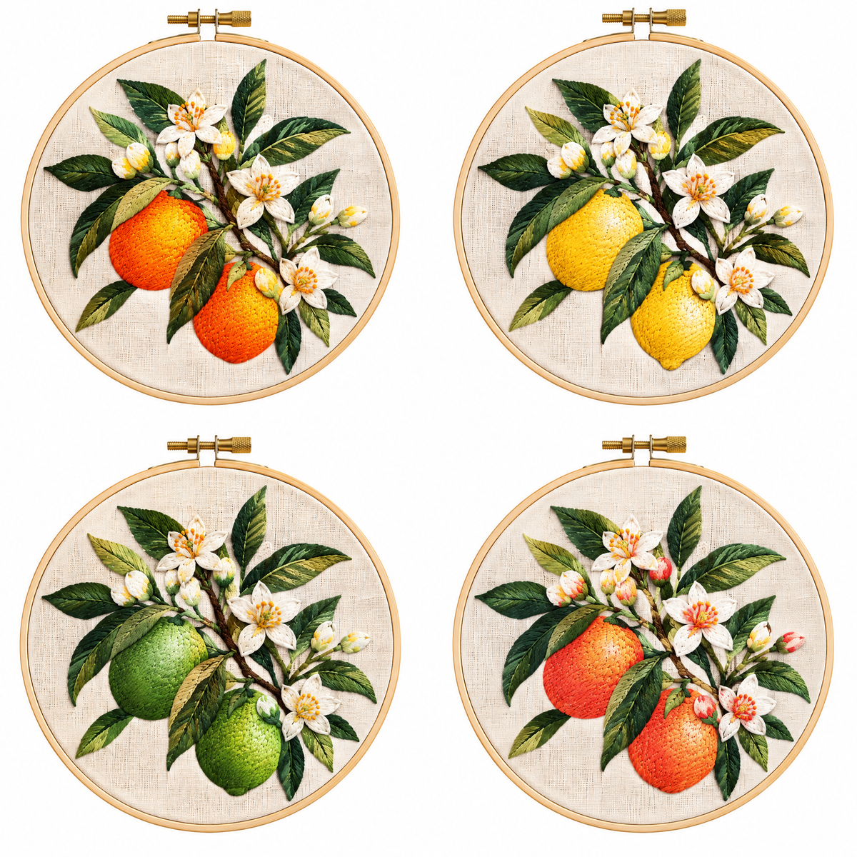 Orange Blossom Embroidery Kit
