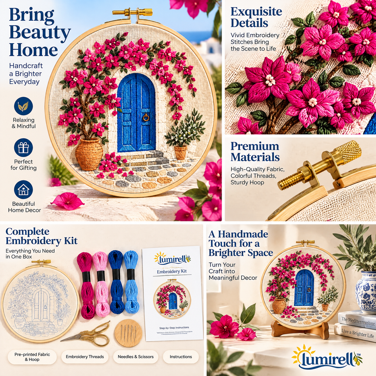 Bougainvillea Doorway Embroidery Kit