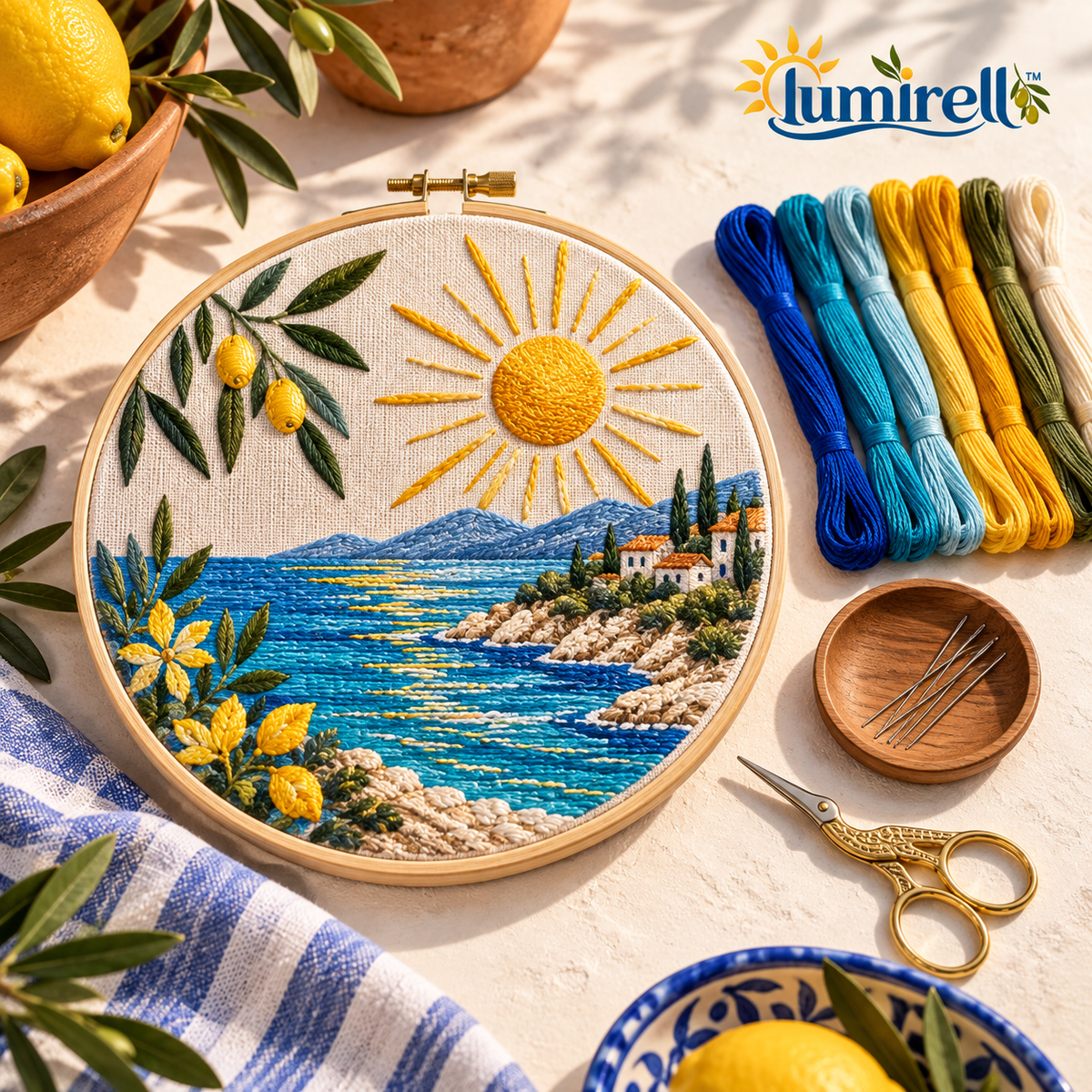 Sunlit Coast Embroidery Kit
