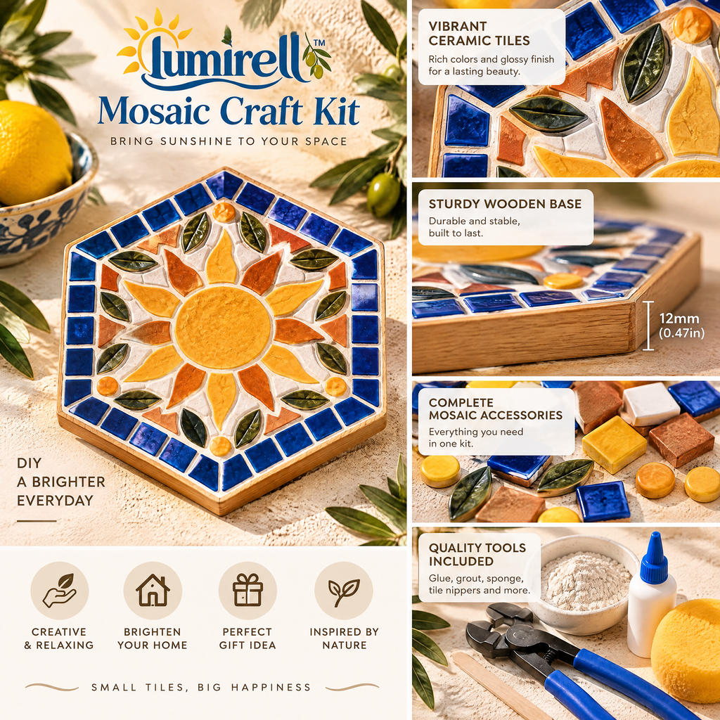 Sunburst Mosaic Trivet Kit
