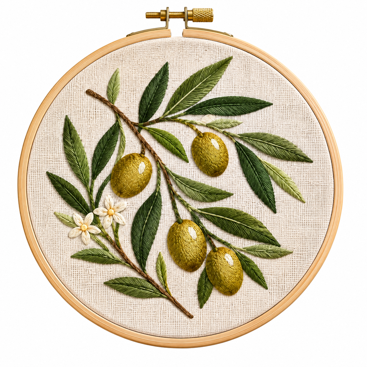 Olive Branch Embroidery Kit