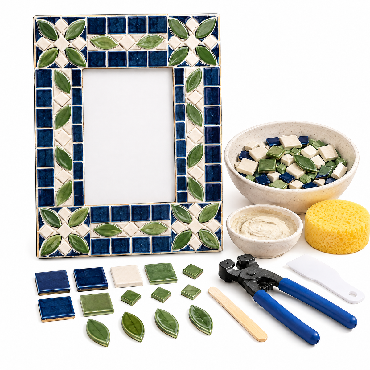 Terracotta & Blue Mosaic Frame Kit