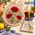 Poppies & Wheat Embroidery Kit
