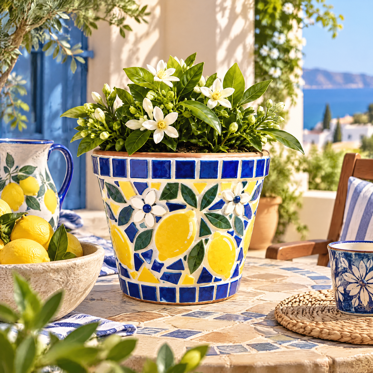 Lemon Mosaic Planter Kit