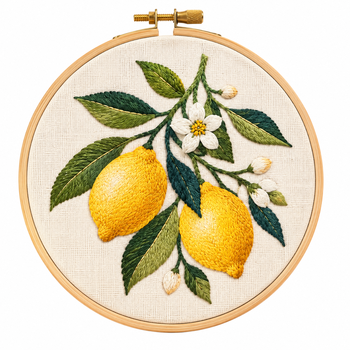 Lemon Blossom Embroidery Kit