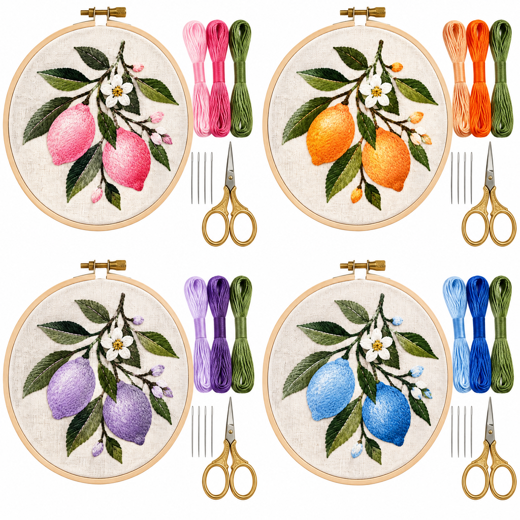 Lemon Blossom Embroidery Kit