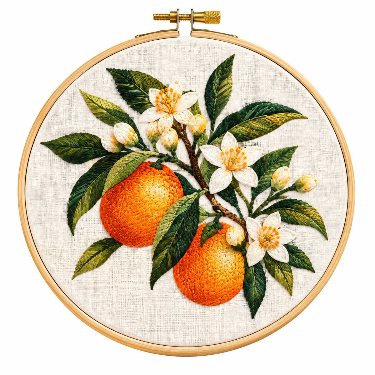 Orange Blossom Embroidery Kit