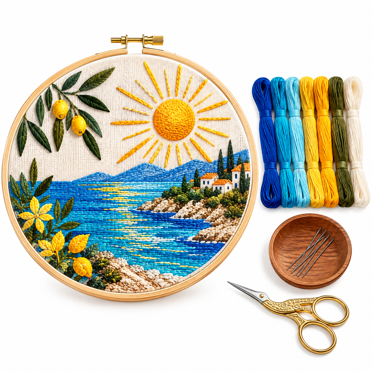 Sunlit Coast Embroidery Kit