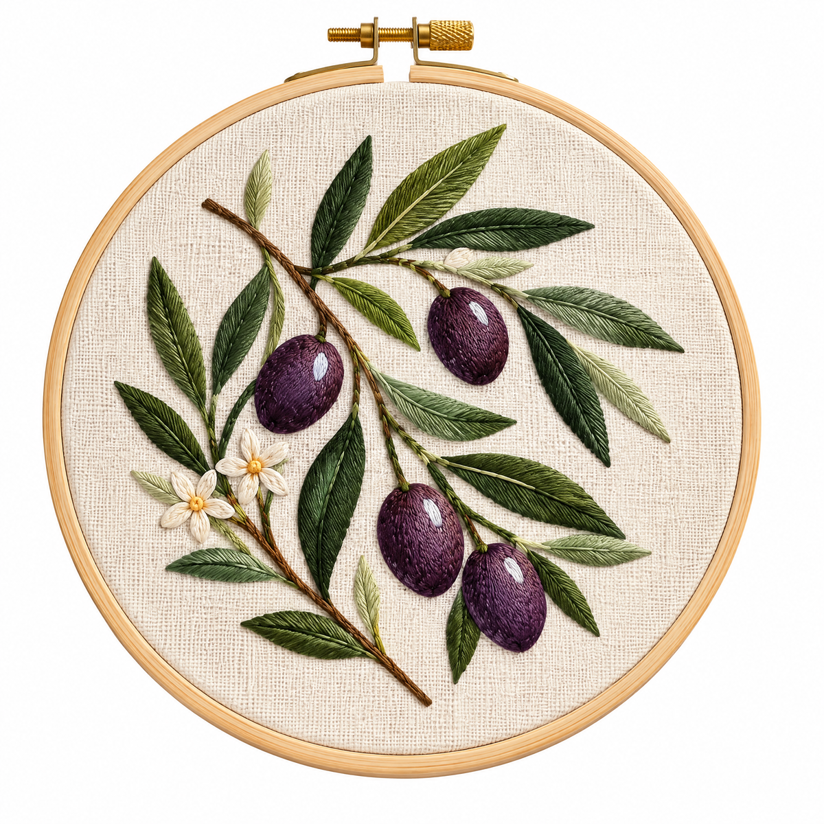 Olive Branch Embroidery Kit