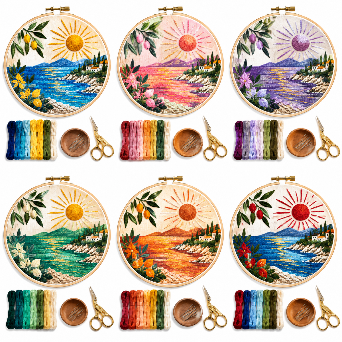 Sunlit Coast Embroidery Kit